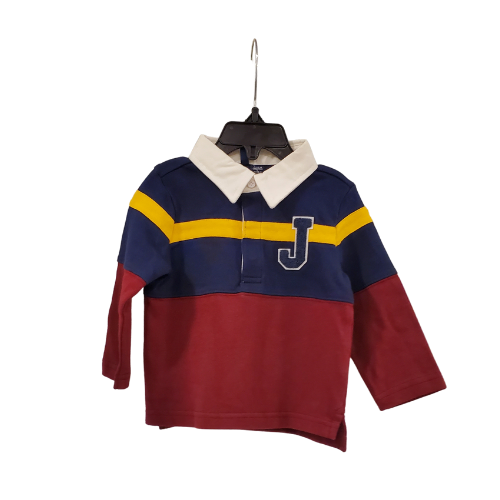 J and J Navy/Burgundy J Sweater, 12-18m