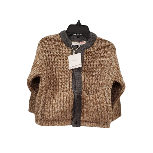 Zara Baby, Tan & Gray Cardigan, 12-18 months