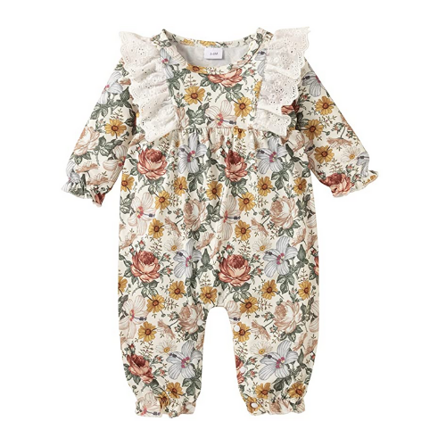 Floral Jumpsuit Long Sleeve