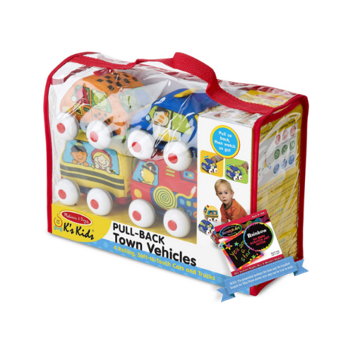 Melissa & Doug Pull-Back Town Soft-to-touch Vehicles, 9m+