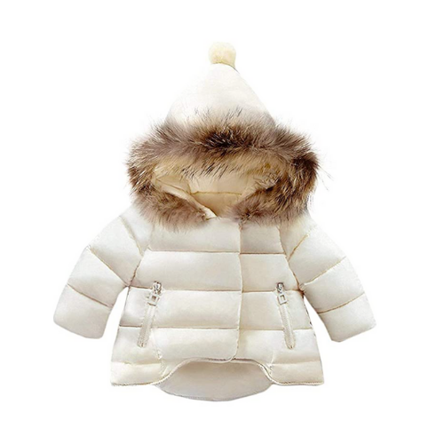 Hooded Snowsuit Beige 0-3 mo