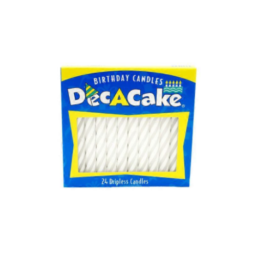 Dec A Cake Candles White 24 ct.