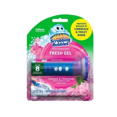 Scrubbing  Bubbles Toilet Gel Stamp, Floral Fusion - 6ct