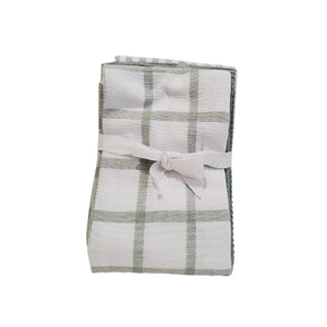 Cotton Kitchen Towels, 3pk - Sage