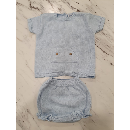 Light Blue Wool Set size 12 mo