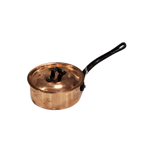 Handled Copper Pot w/Lid