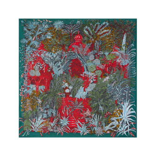 Silk Twill Scarf, Jungle - 90cm