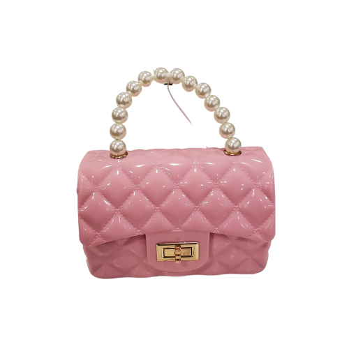 Pearl Handle Jelly Purse - Pink