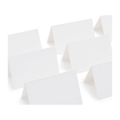 White place cards - tent style 25 ct.