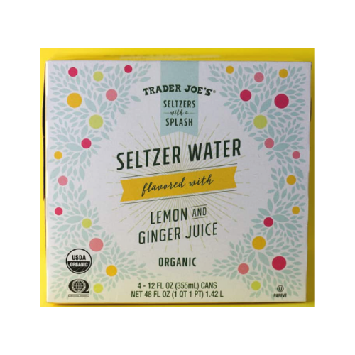 Seltzer Water w/lemon & ginger 4 pk.