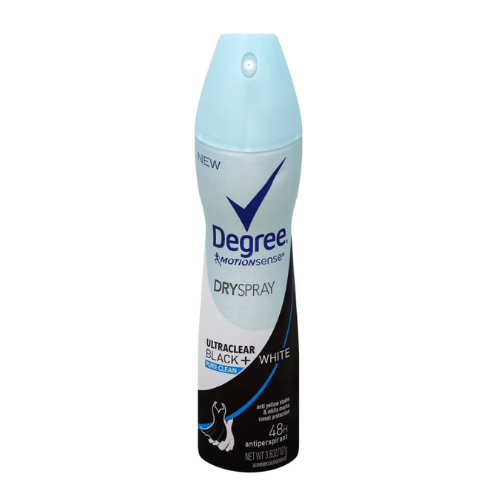 Degree MotionSense UltraClear Black + White Antiperspirant Dry Spray, Womens - 3.8oz