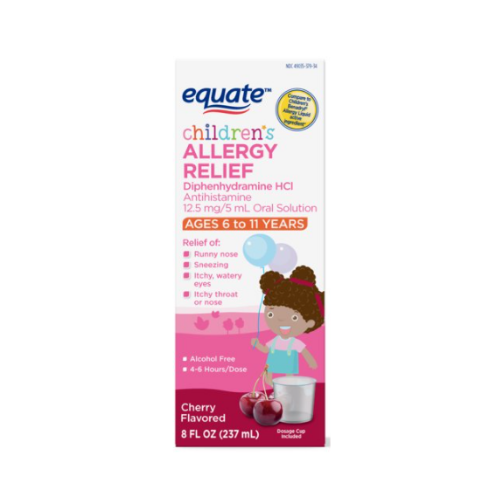 Up & Up  Children's Allergy Relief, Diphenhydramine HCl, Antihistamine, Cherry Flavor - 8oz