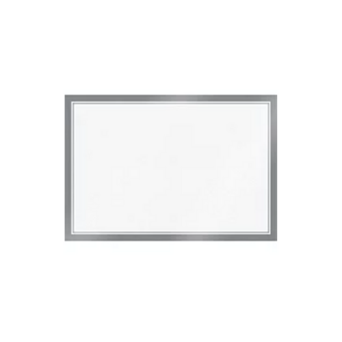 White Silver Trimmed Paper Placemats 24 ct.