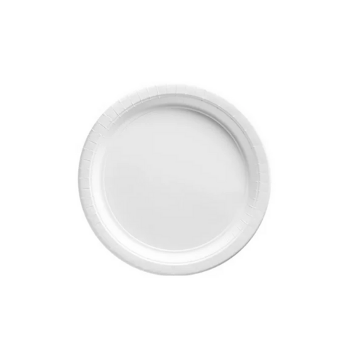 White Paper Snack Plates 24 ct.