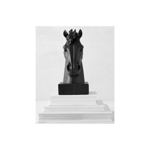 Matte Black Horse Head Bookends