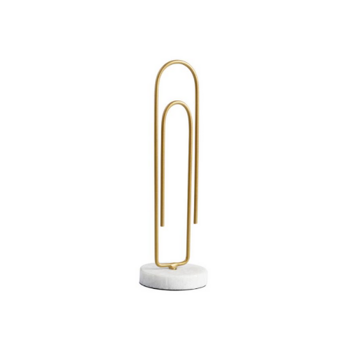 Oversized Gold Paper Clip Decor/Paper Holder