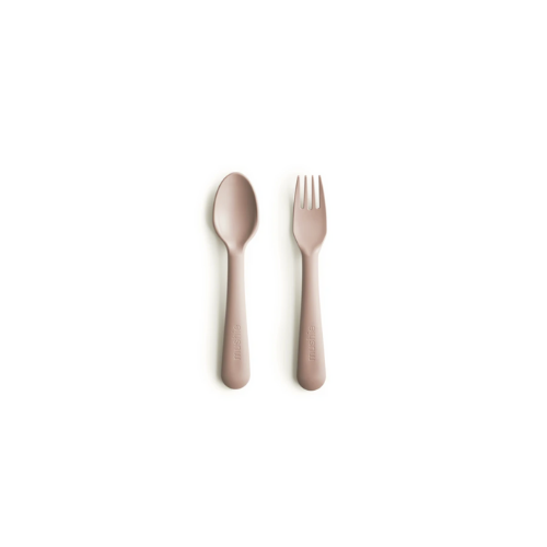 Mushie Fork & Spoon Set - Blush