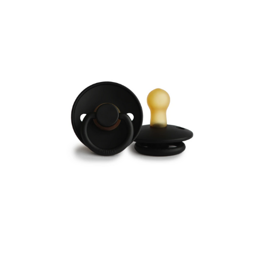 FRIGG Natural Rubber Pacifier Jet Black - 6-18 Months