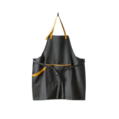 Hearth & Hand Waxed Canvas & Leather Utility Grill Apron - Dark Gray