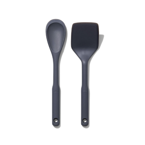 OXO 2pc Grey Silicone Utensil Set