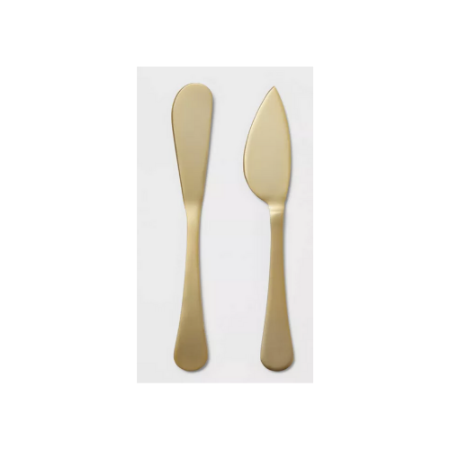 Threshold SS Gold Cheese Knife Set - 2pc