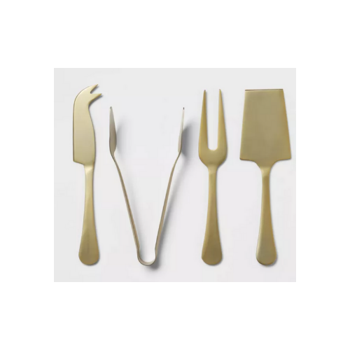 Threshold SS Gold Cheese Knife Set - 4pc