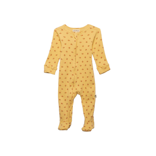 Rabbit & Bear Orange Ribbed Coverall - 3-6m