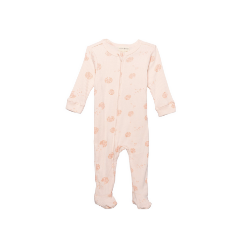 Rabbit & Bear Pink Ribbed Coverall - 3-6m