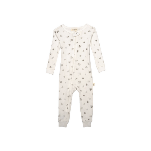 Rabbit & Bear White Trees One-Piece Sleeper PJ's - 12m