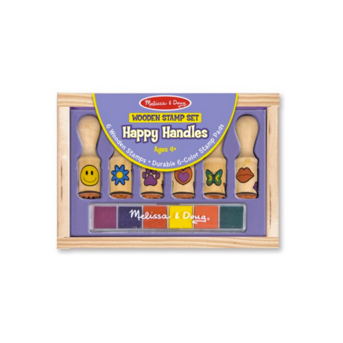 Melissa & Doug Happy Handles Wooden Stamp Set