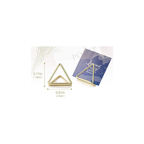 Gold Triangle Place Card Holders - 24ct