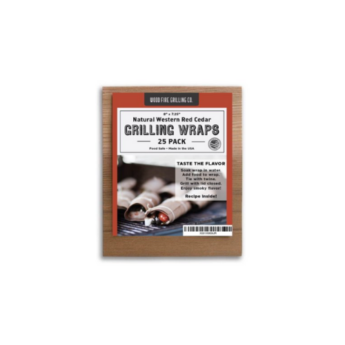 Natural Western Red Cedar Grilling Wraps - 25pk