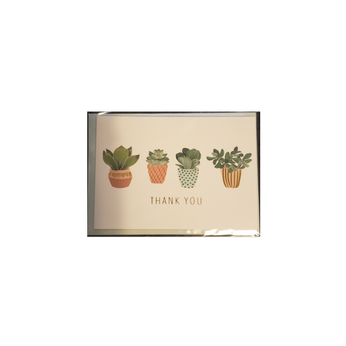 Potted Plants Thank You Card w/Envelope