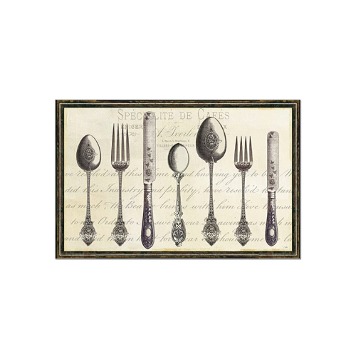 Counter Art Paper Placemat 24 ct. - French Cutlery