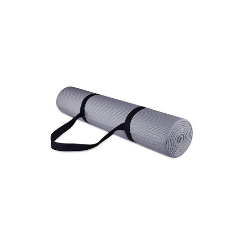 Yoga/Exercise Mat w/Carrying Strap - Gray