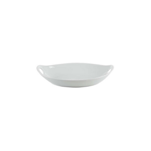 White Handled Oval Serving Bowl