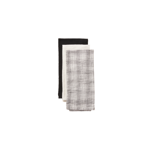 Graphic Grid Kitchen Towels - 3pk