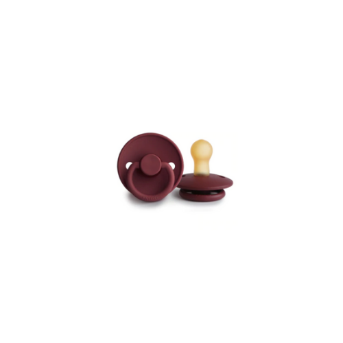 FRIGG Natural Rubber Pacifier Cabernet - 0-6 Months