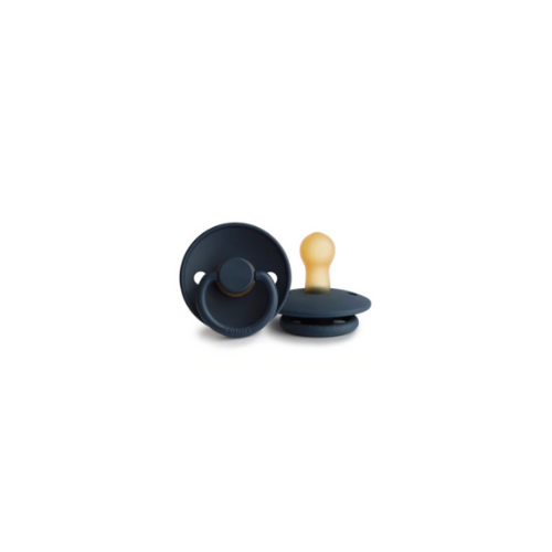 FRIGG Natural Rubber Pacifier Dark Navy - 6-18 Months