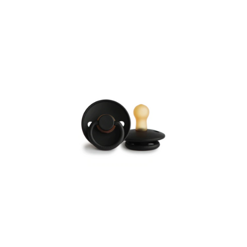 FRIGG Natural Rubber Pacifier Jet Black - 0-6 Months