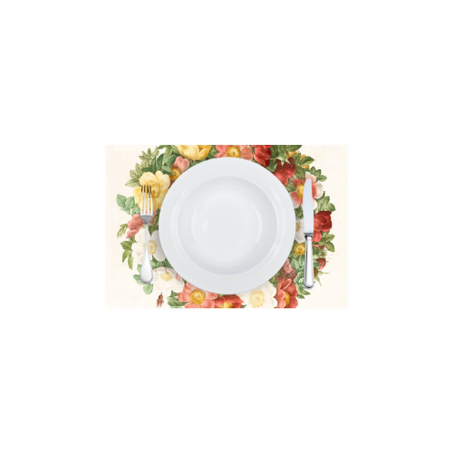 Zela Paper Placemats 25 ct - Floral Wreath