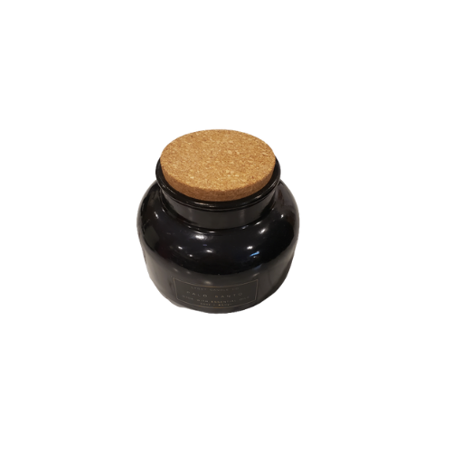 Lyght Candle Co. 30oz Black Candle w/Cork Lid - Palo Santo Scent