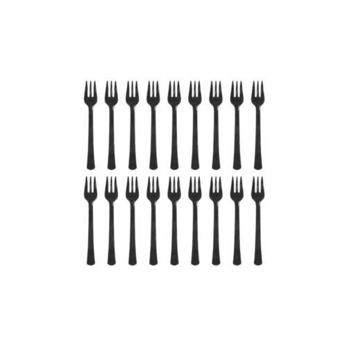 Mini Black Plastic Fork - 40ct