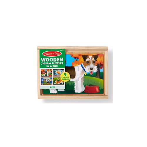 Melissa & Doug Wooden Jigsaw Puzzled in a Box - Pets