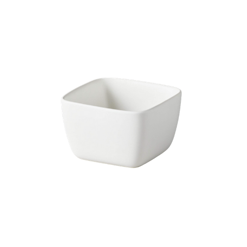 CB2 Crisp Square Matte White Mini Bowl