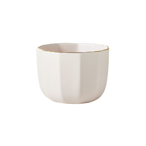 CB2 Queenie Pink Dip Bowl w/Gold Rim