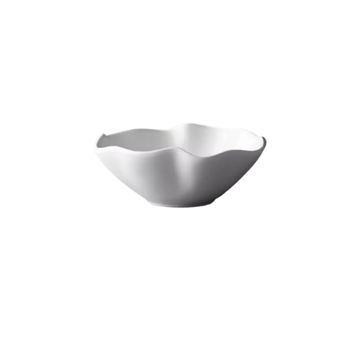 Crate & Barrel White Ruffle Dip Bowl