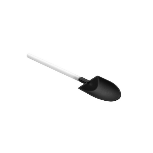 Black & White Plastic Dessert Shovel Spoon - 50ct