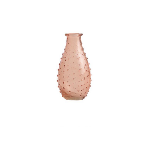 Coral Dotted Bud Vase