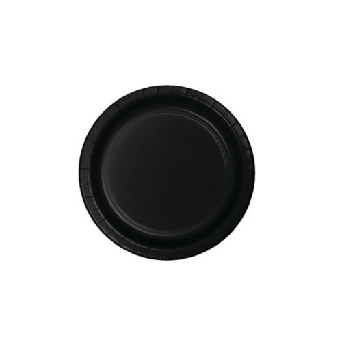 Black Velvet Paper Snack Plates 24 ct.